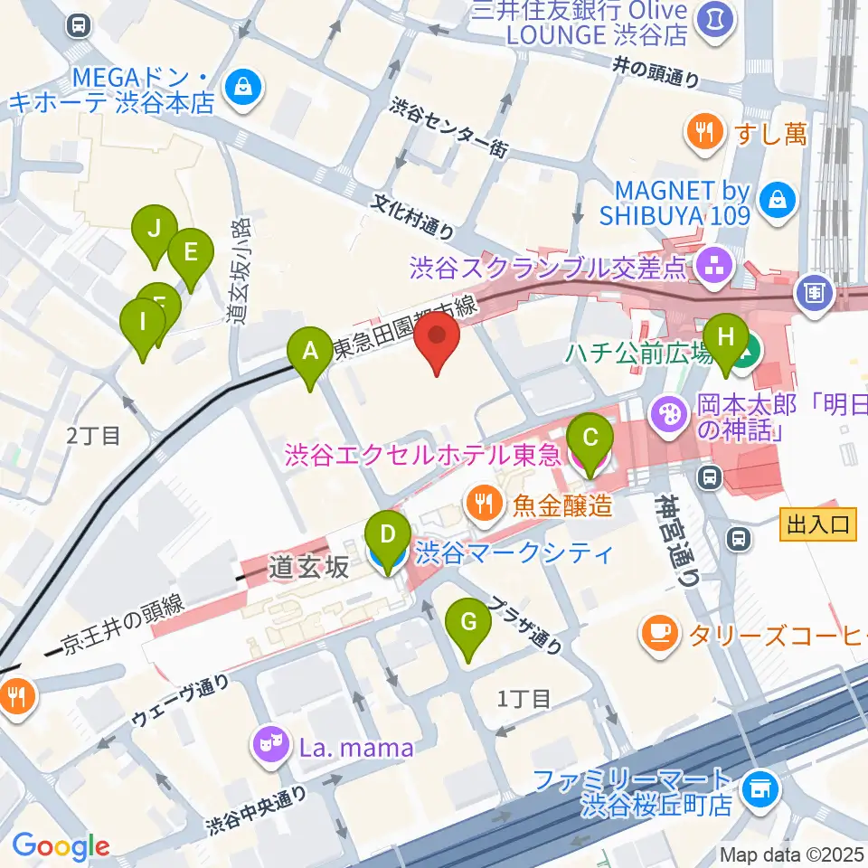 TOHOシネマズ渋谷周辺のホテル一覧地図