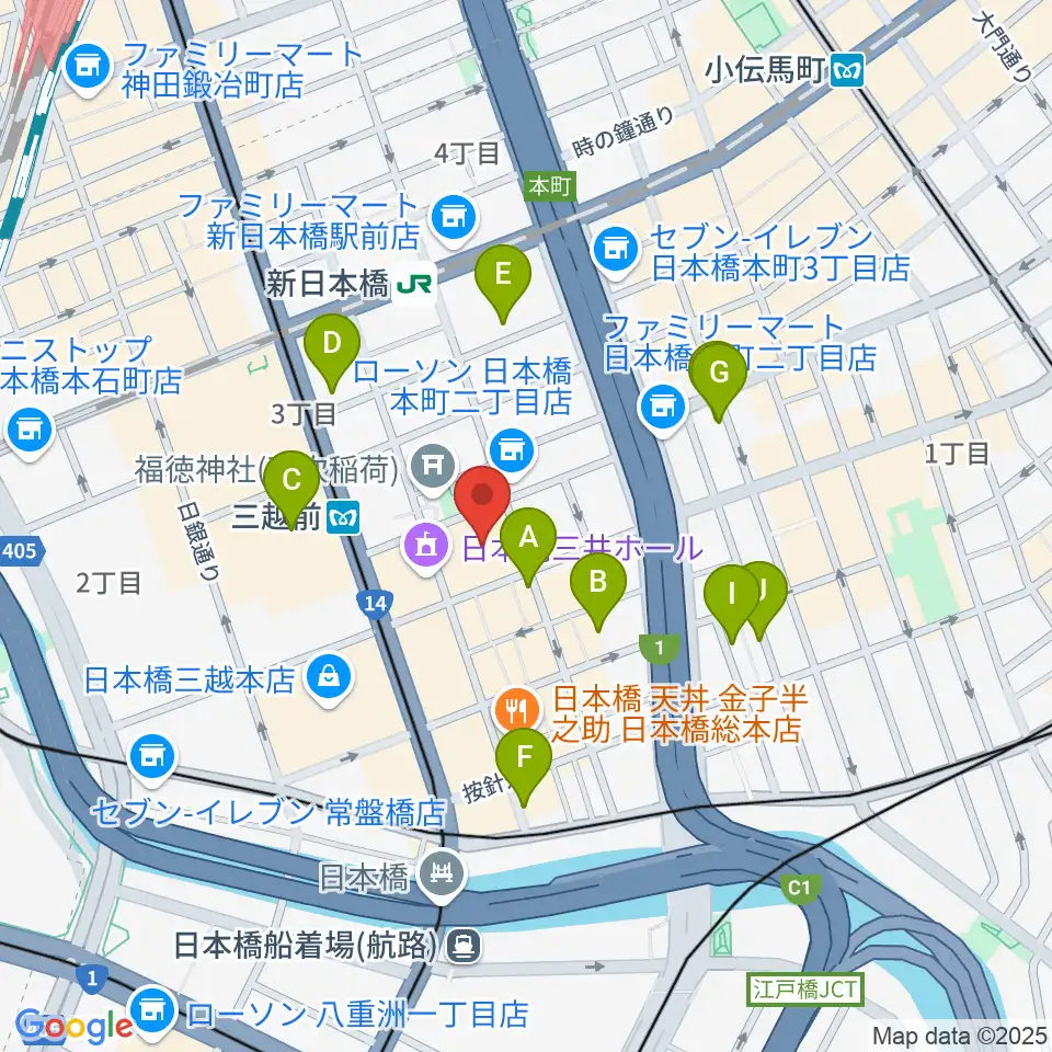 TOHOシネマズ日本橋周辺のホテル一覧地図