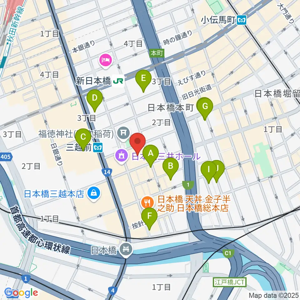 TOHOシネマズ日本橋周辺のホテル一覧地図