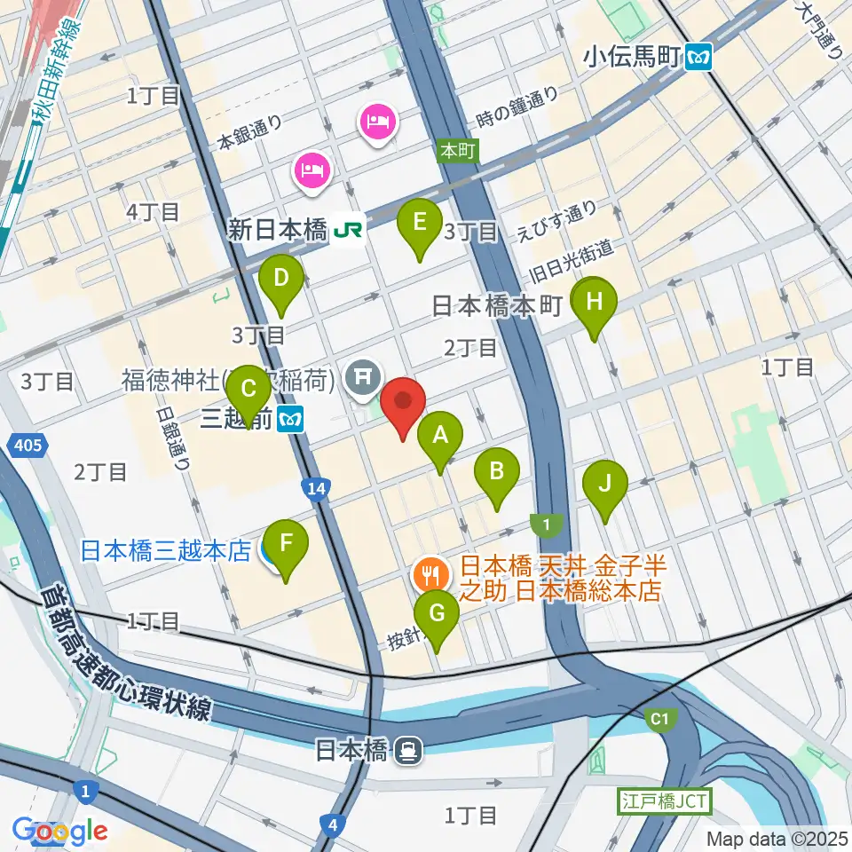 TOHOシネマズ日本橋周辺のホテル一覧地図