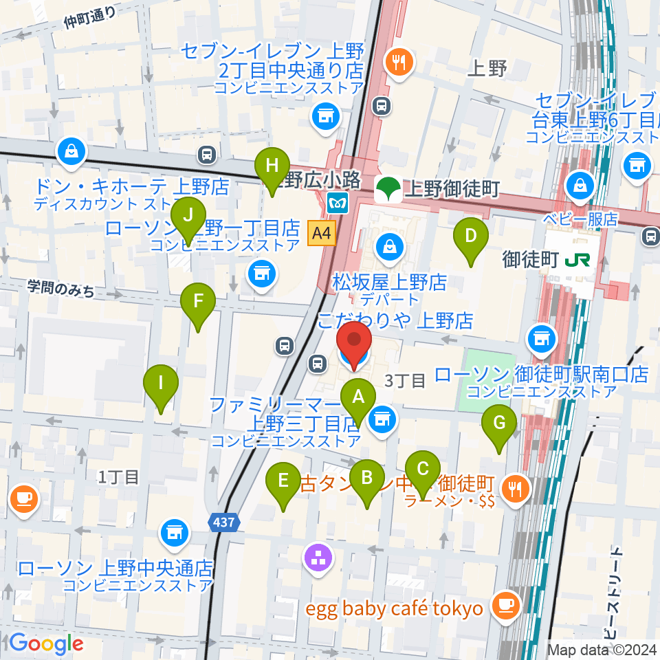 TOHOシネマズ上野周辺のホテル一覧地図