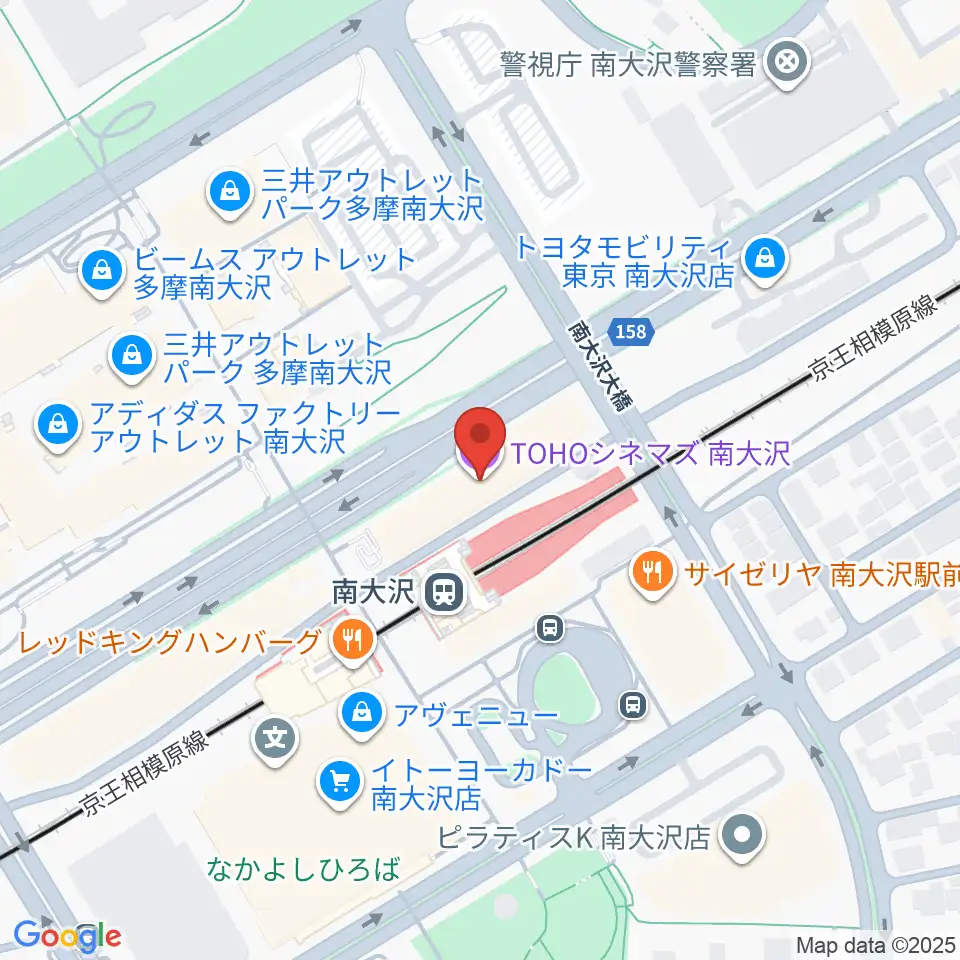 TOHOシネマズ南大沢周辺のホテル一覧地図