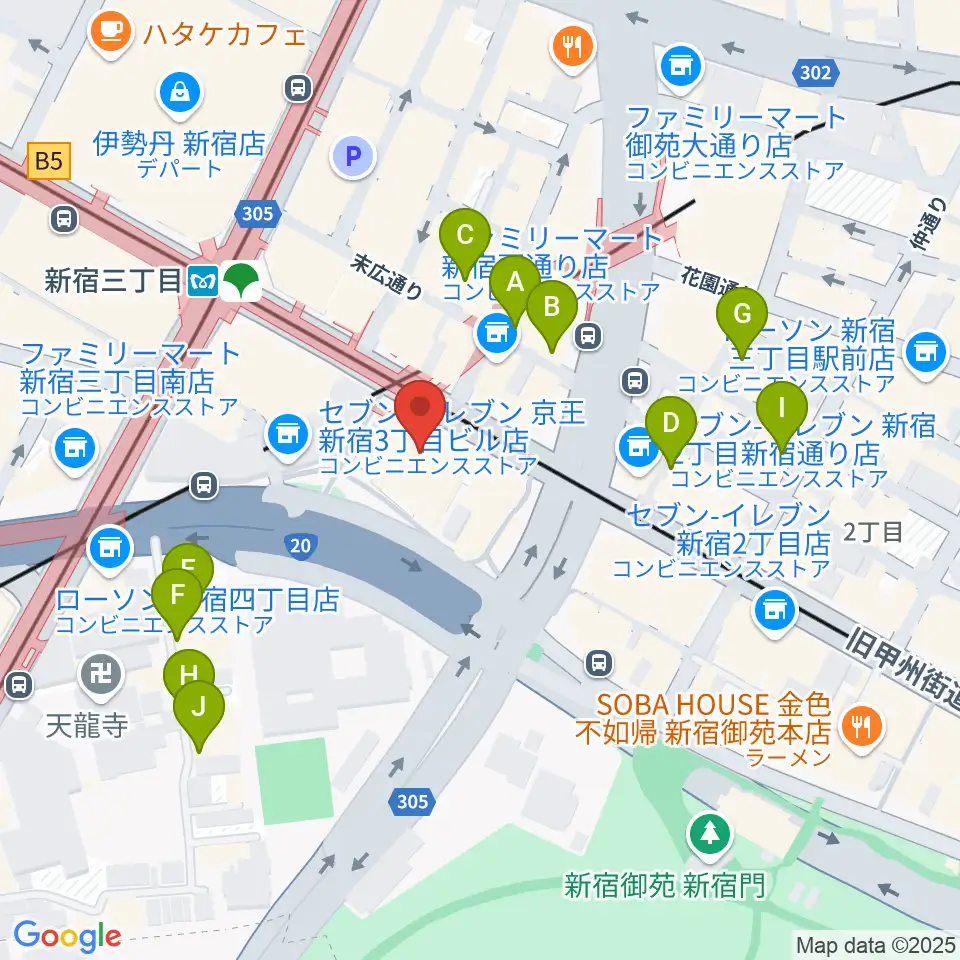 新宿バルト9周辺のホテル一覧地図