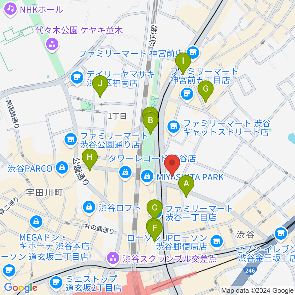 ヒューマントラストシネマ渋谷周辺のホテル一覧地図