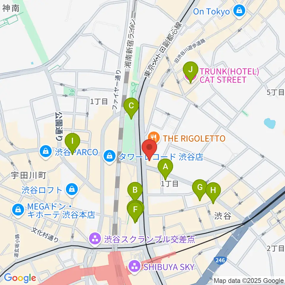 ヒューマントラストシネマ渋谷周辺のホテル一覧地図
