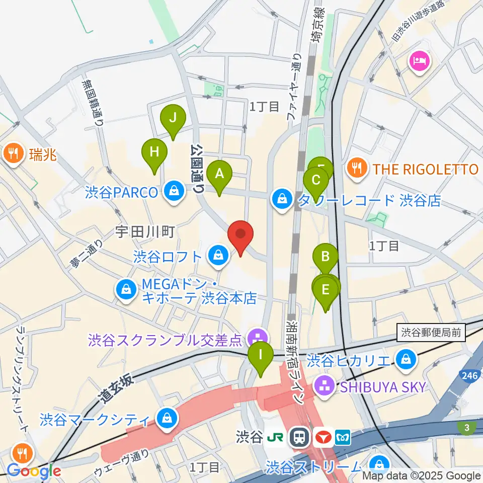 渋谷HUMAXシネマ周辺のホテル一覧地図