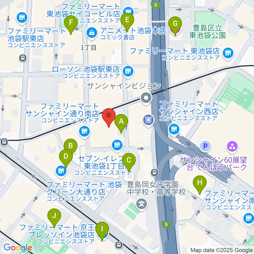 池袋HUMAXシネマズ周辺のホテル一覧地図