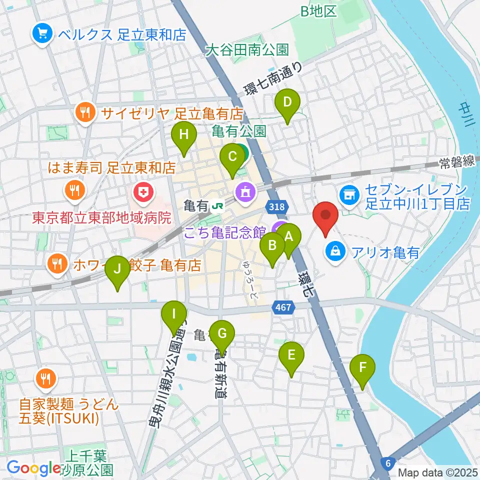 MOVIX亀有周辺のホテル一覧地図