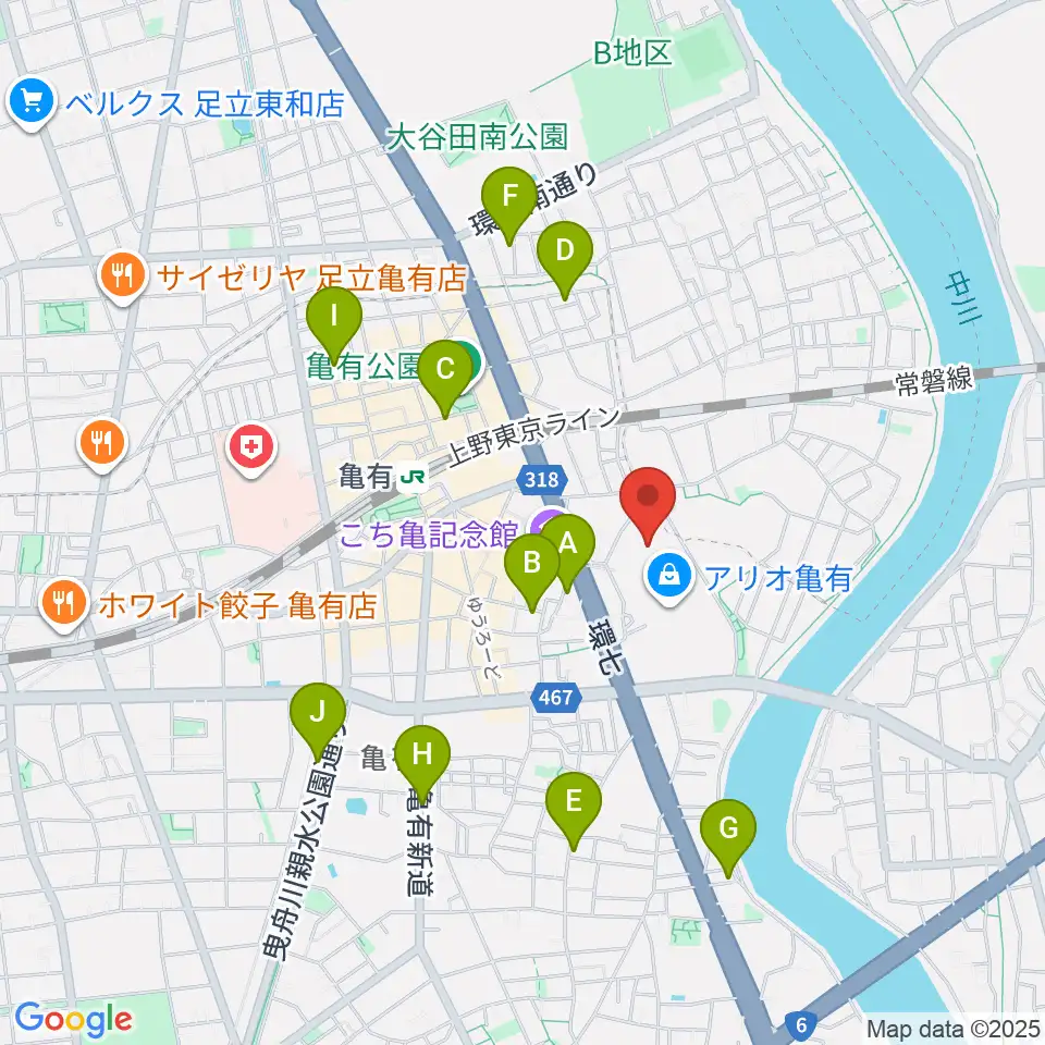 MOVIX亀有周辺のホテル一覧地図