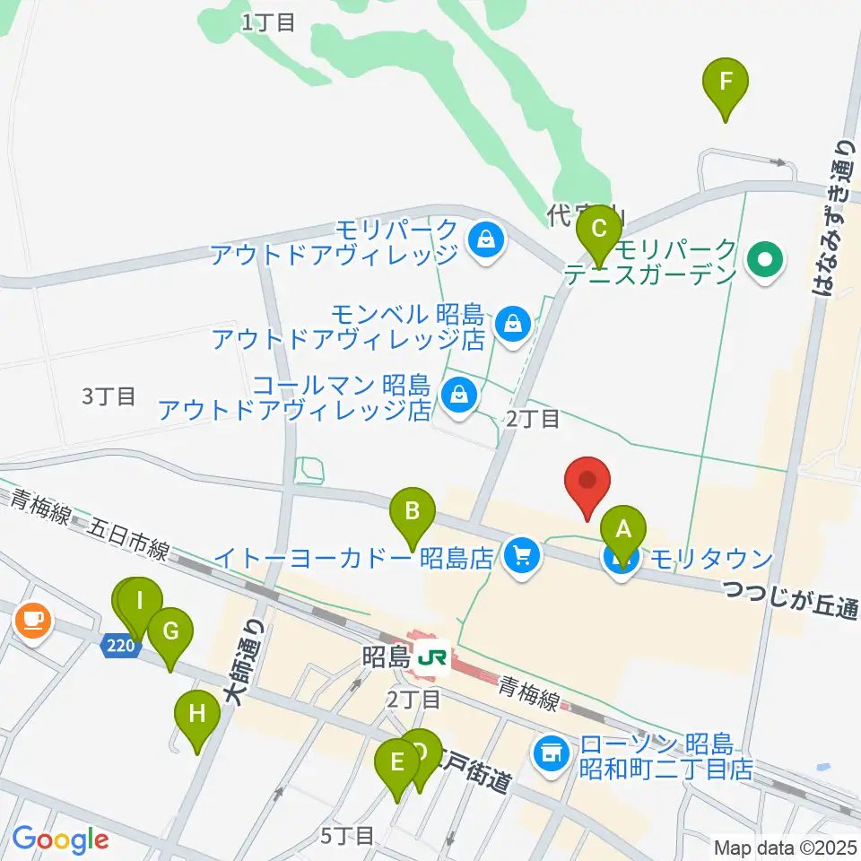 MOVIX昭島周辺のホテル一覧地図