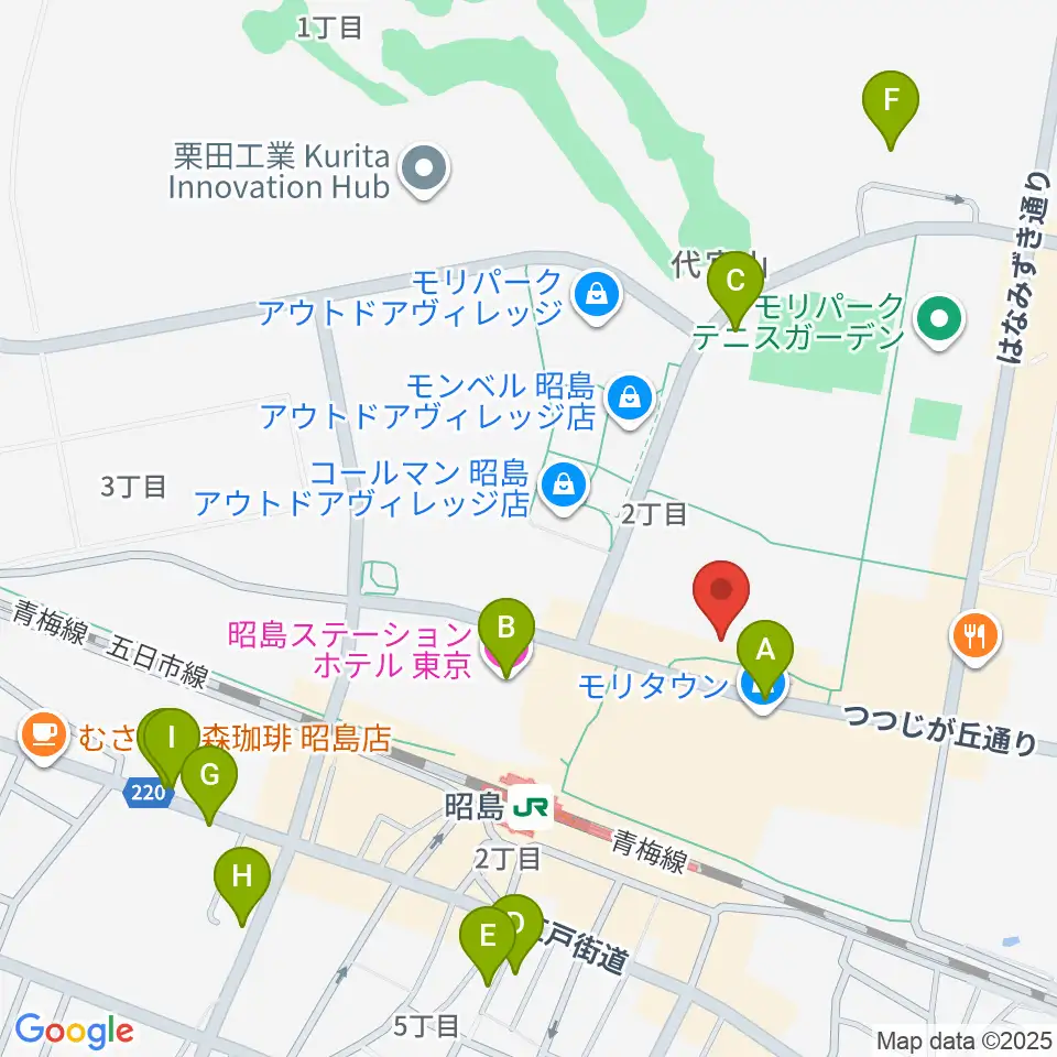 MOVIX昭島周辺のホテル一覧地図