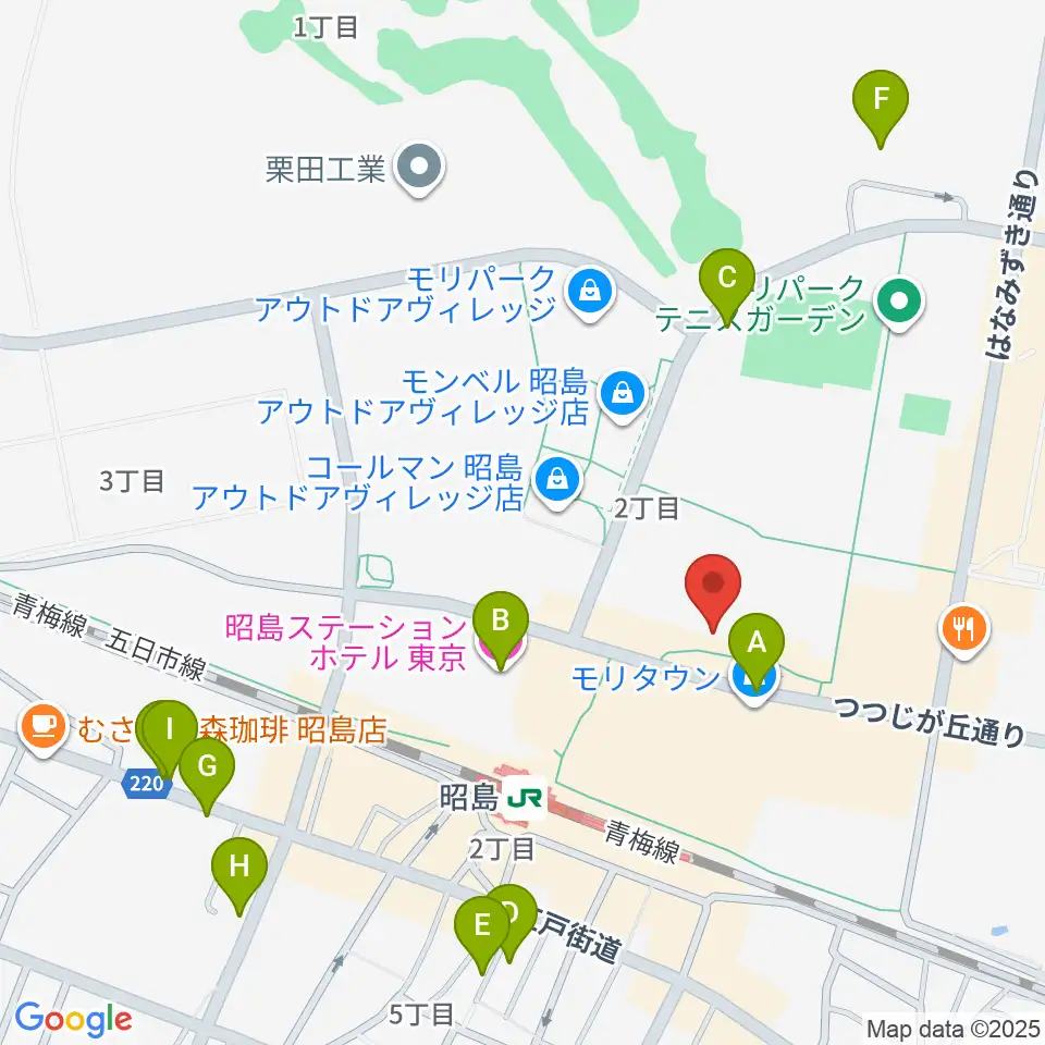 MOVIX昭島周辺のホテル一覧地図