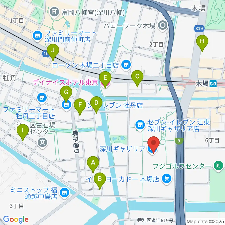109シネマズ木場周辺のホテル一覧地図