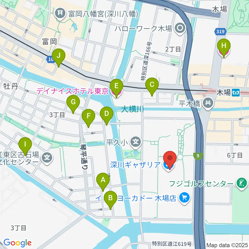 109シネマズ木場周辺のホテル一覧地図