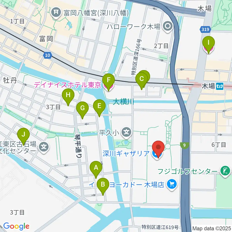 109シネマズ木場周辺のホテル一覧地図