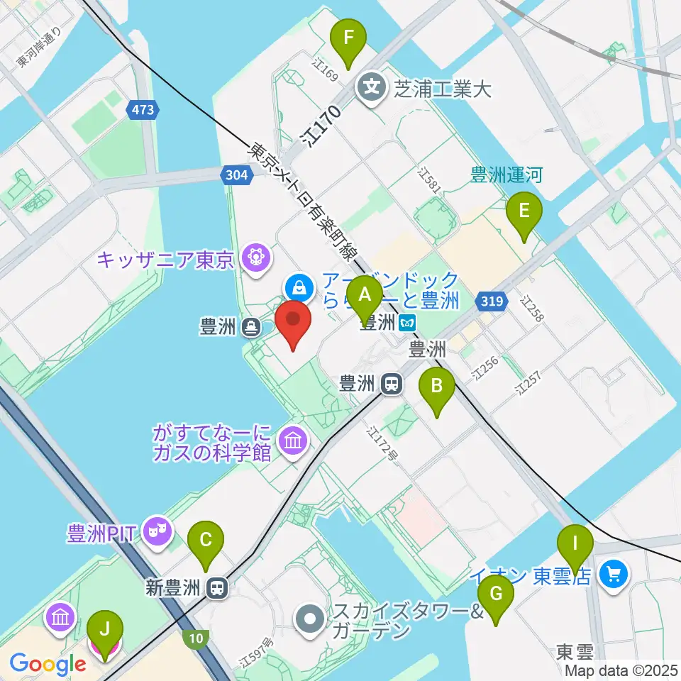ユナイテッド・シネマ豊洲周辺のホテル一覧地図