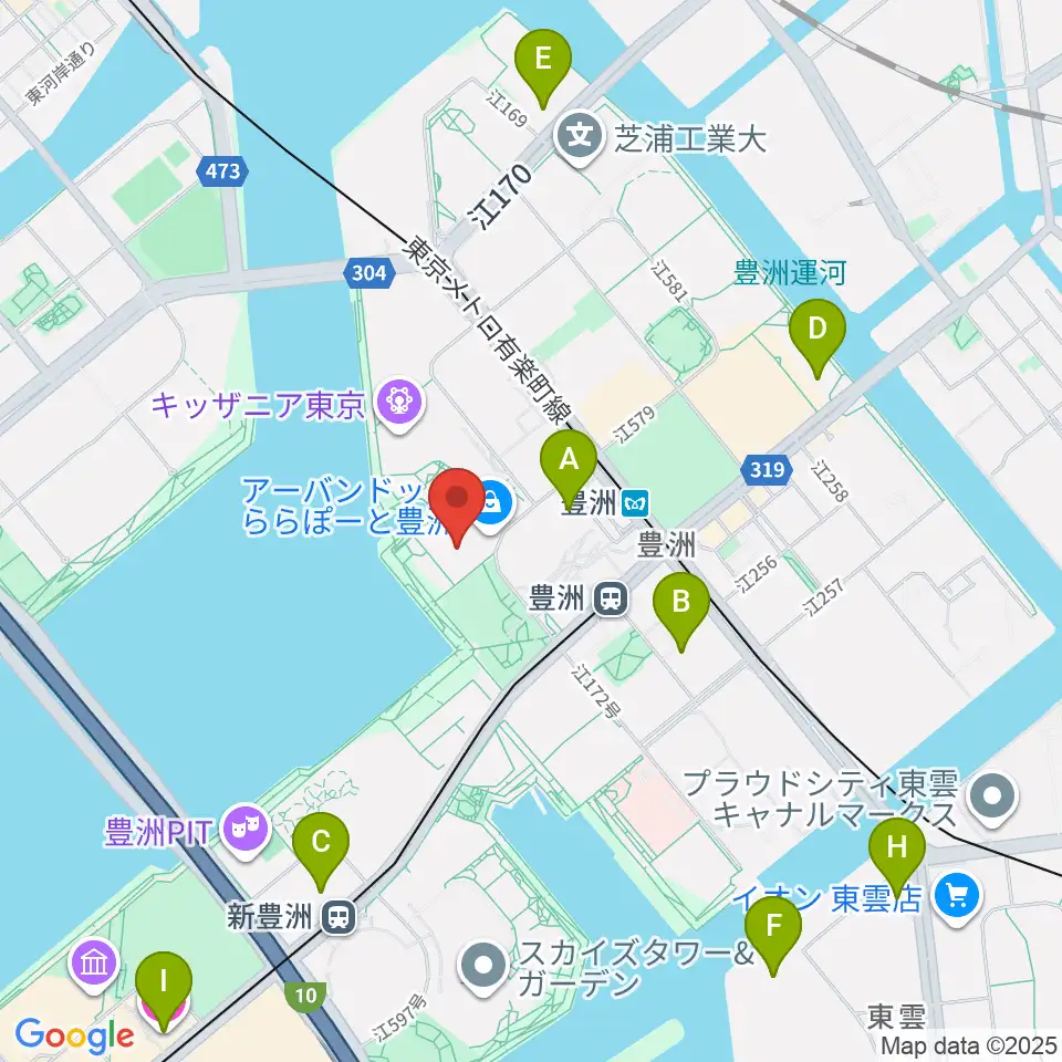 ユナイテッド・シネマ豊洲周辺のホテル一覧地図