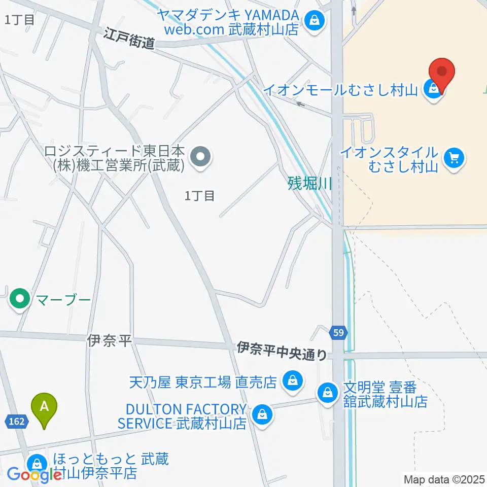 イオンシネマむさし村山周辺のホテル一覧地図