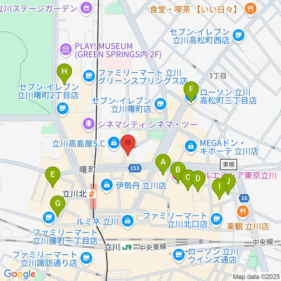 立川シネマシティ シネマ・ワン周辺のホテル一覧地図