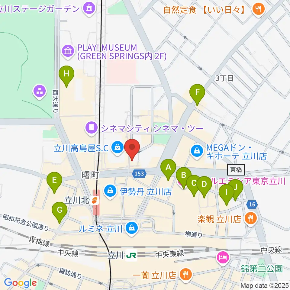 立川シネマシティ シネマ・ワン周辺のホテル一覧地図