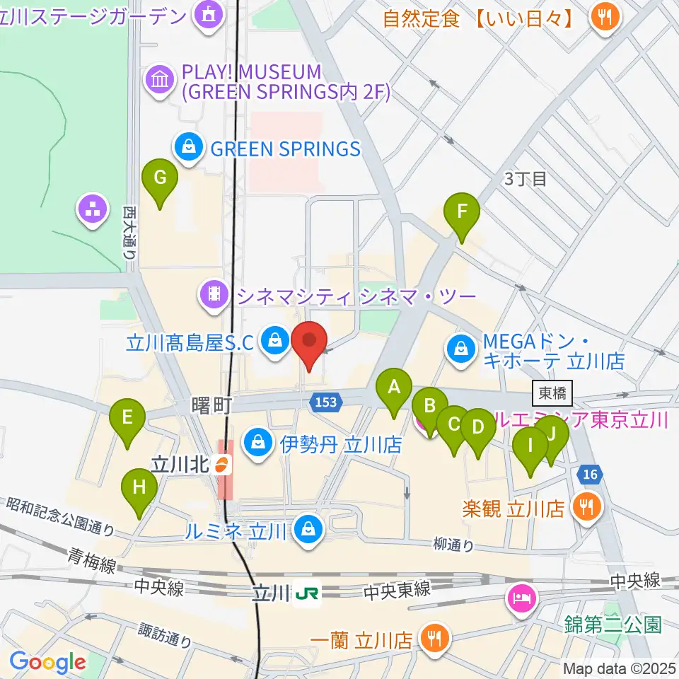 立川シネマシティ シネマ・ワン周辺のホテル一覧地図