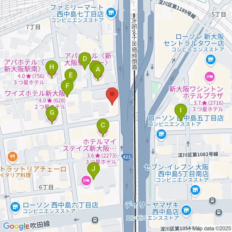 Studio CATWALK周辺のホテル一覧地図
