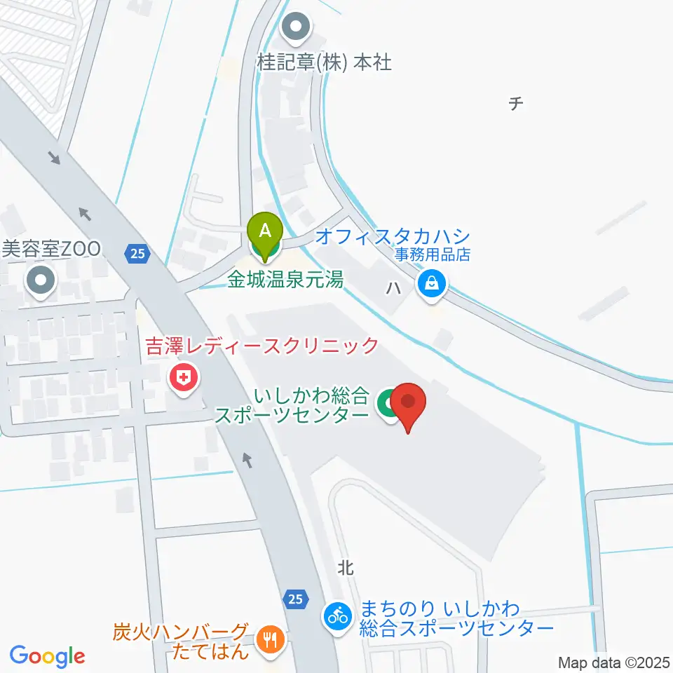 いしかわ総合スポーツセンター周辺のホテル一覧地図