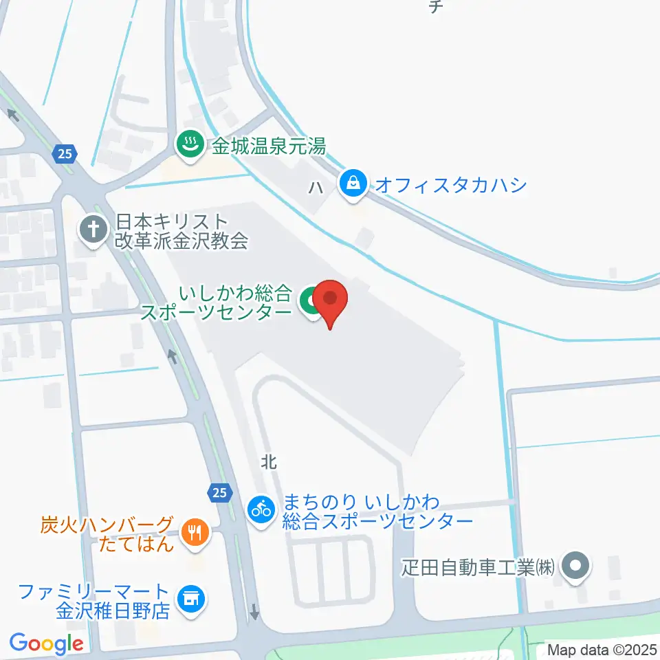 いしかわ総合スポーツセンター周辺のホテル一覧地図