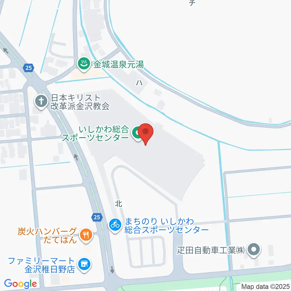 いしかわ総合スポーツセンター周辺のホテル一覧地図
