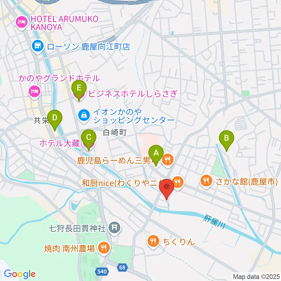 ライブスタジオ・ヴァイス周辺のホテル一覧地図