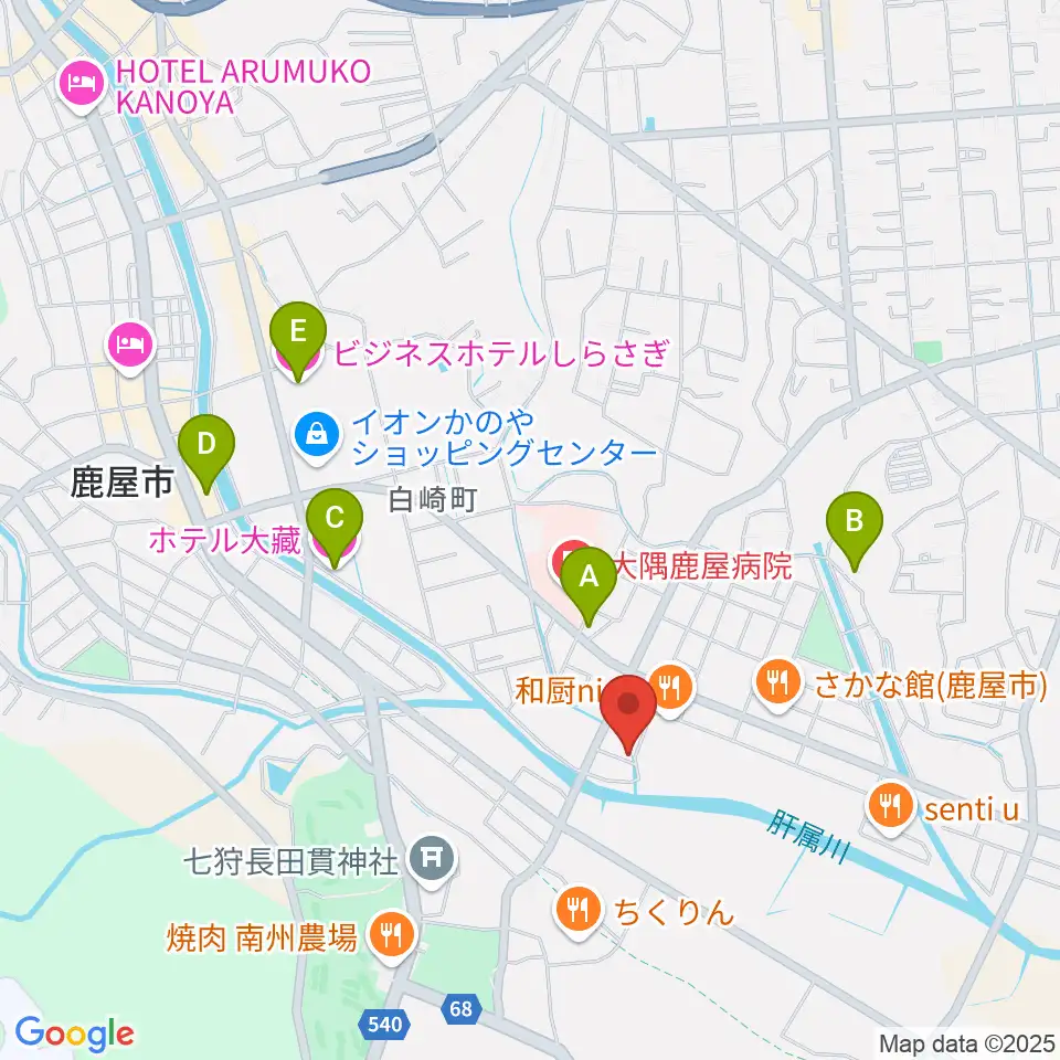 ライブスタジオ・ヴァイス周辺のホテル一覧地図