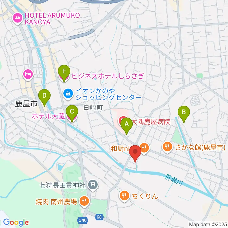 ライブスタジオ・ヴァイス周辺のホテル一覧地図