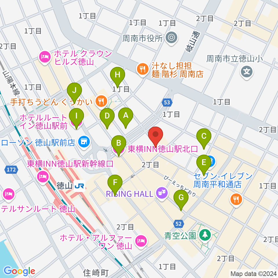 komolier NUA コモリエヌーア周辺のホテル一覧地図