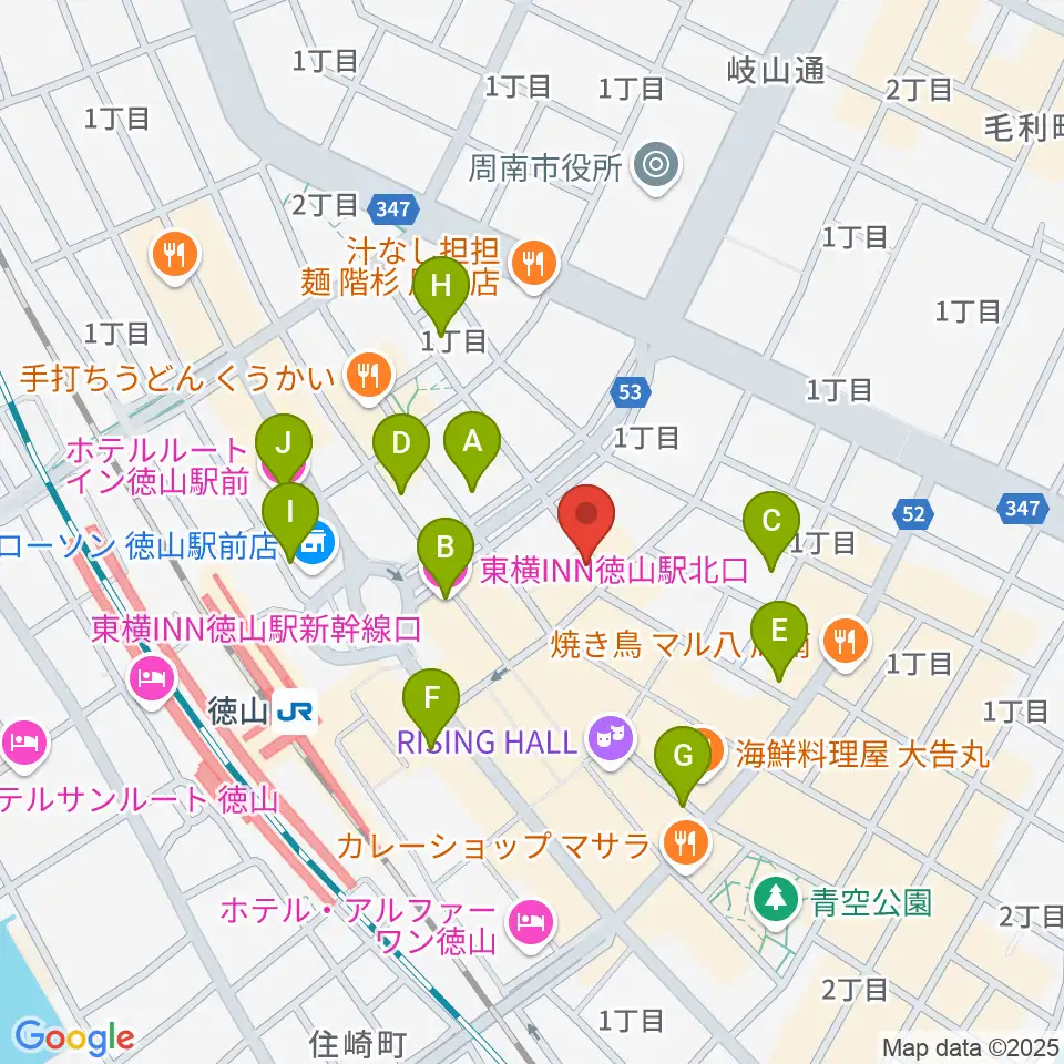 komolier NUA コモリエヌーア周辺のホテル一覧地図
