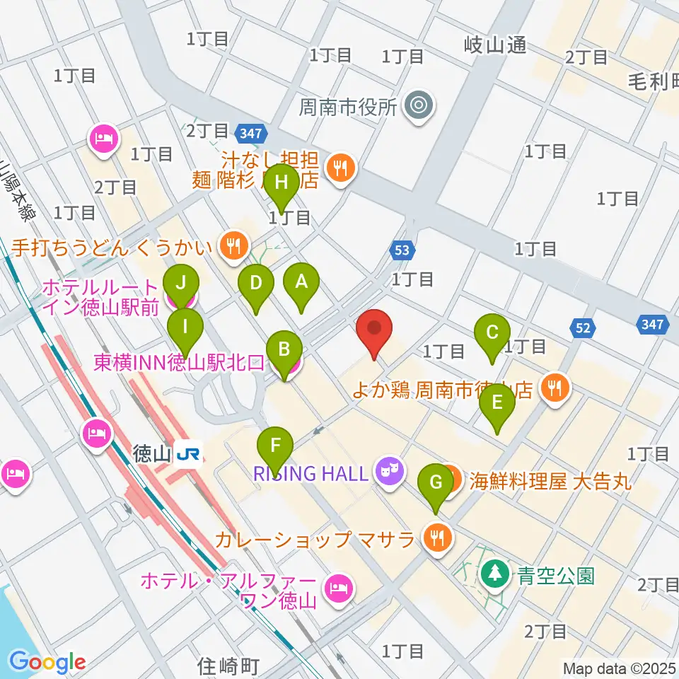komolier NUA コモリエヌーア周辺のホテル一覧地図
