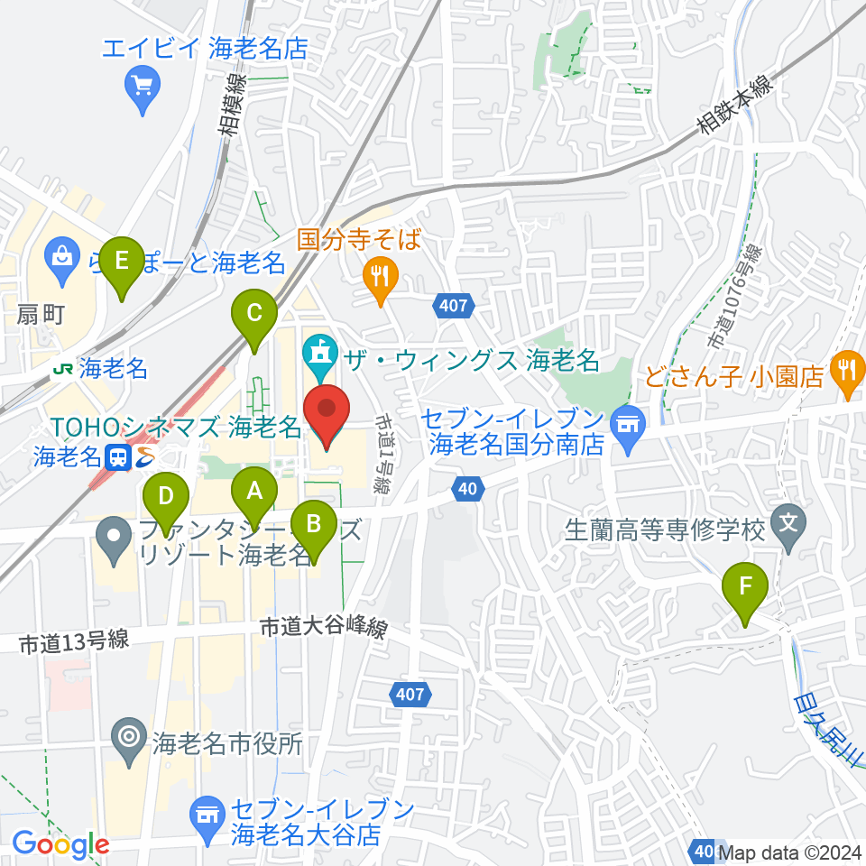 TOHOシネマズ海老名周辺のホテル一覧地図