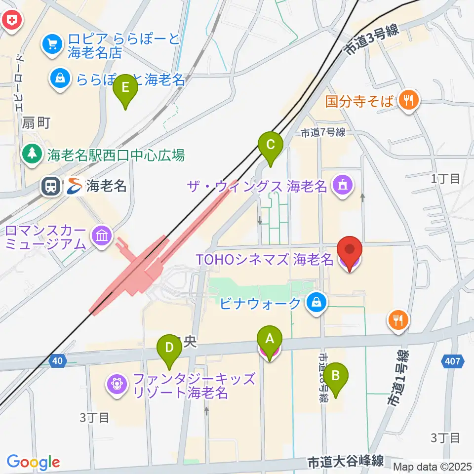 TOHOシネマズ海老名周辺のホテル一覧地図