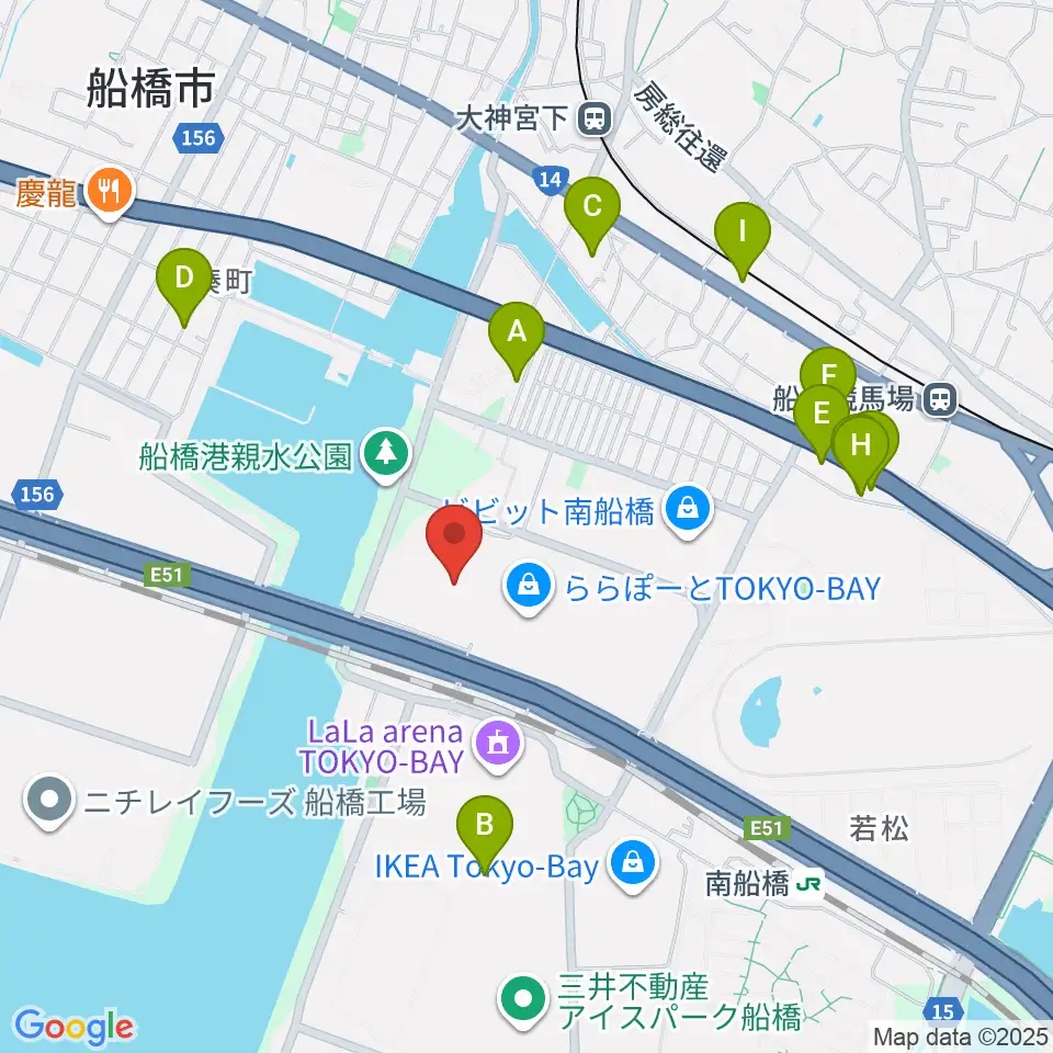 TOHOシネマズららぽーと船橋周辺のホテル一覧地図