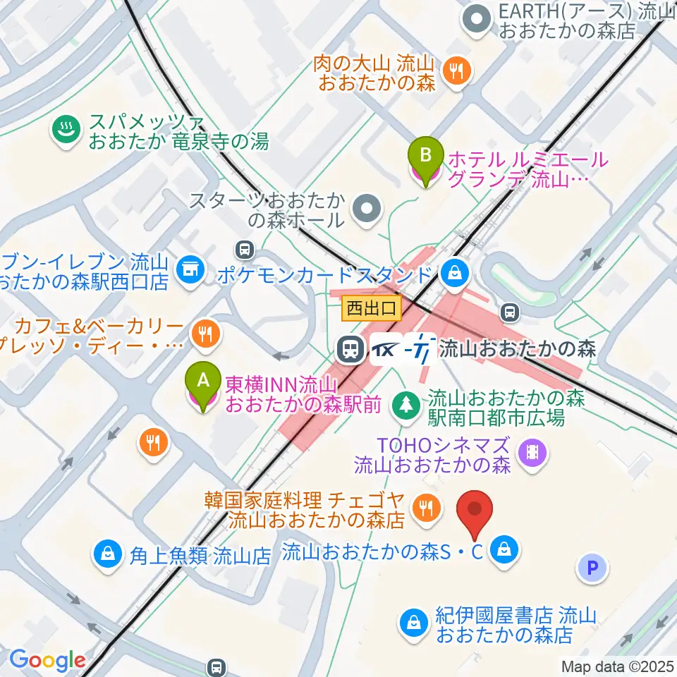 TOHOシネマズ流山おおたかの森周辺のホテル一覧地図