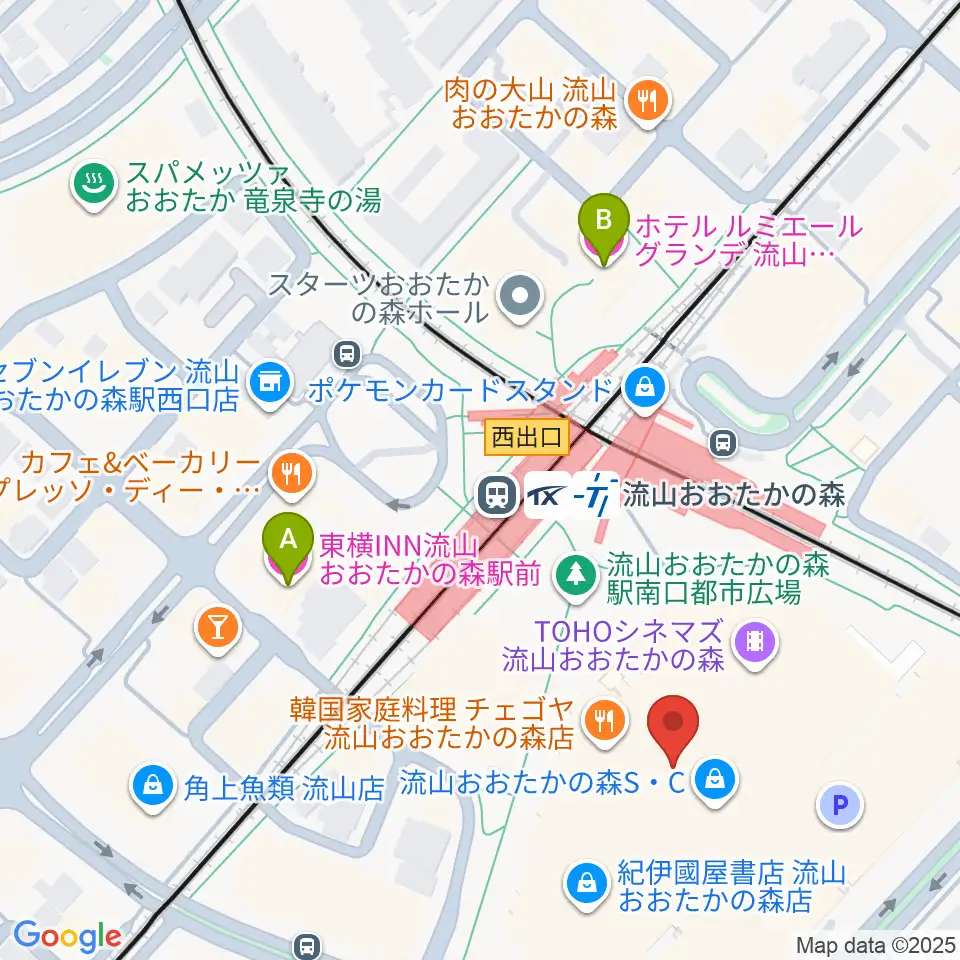 TOHOシネマズ流山おおたかの森周辺のホテル一覧地図