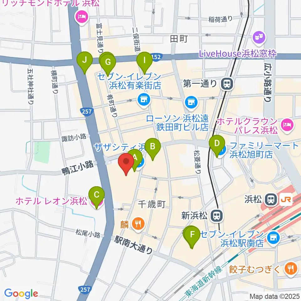 TOHOシネマズ浜松周辺のホテル一覧地図
