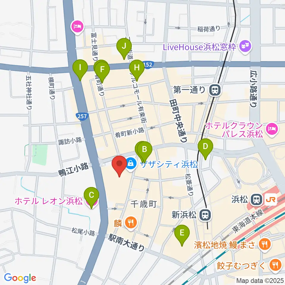 TOHOシネマズ浜松周辺のホテル一覧地図