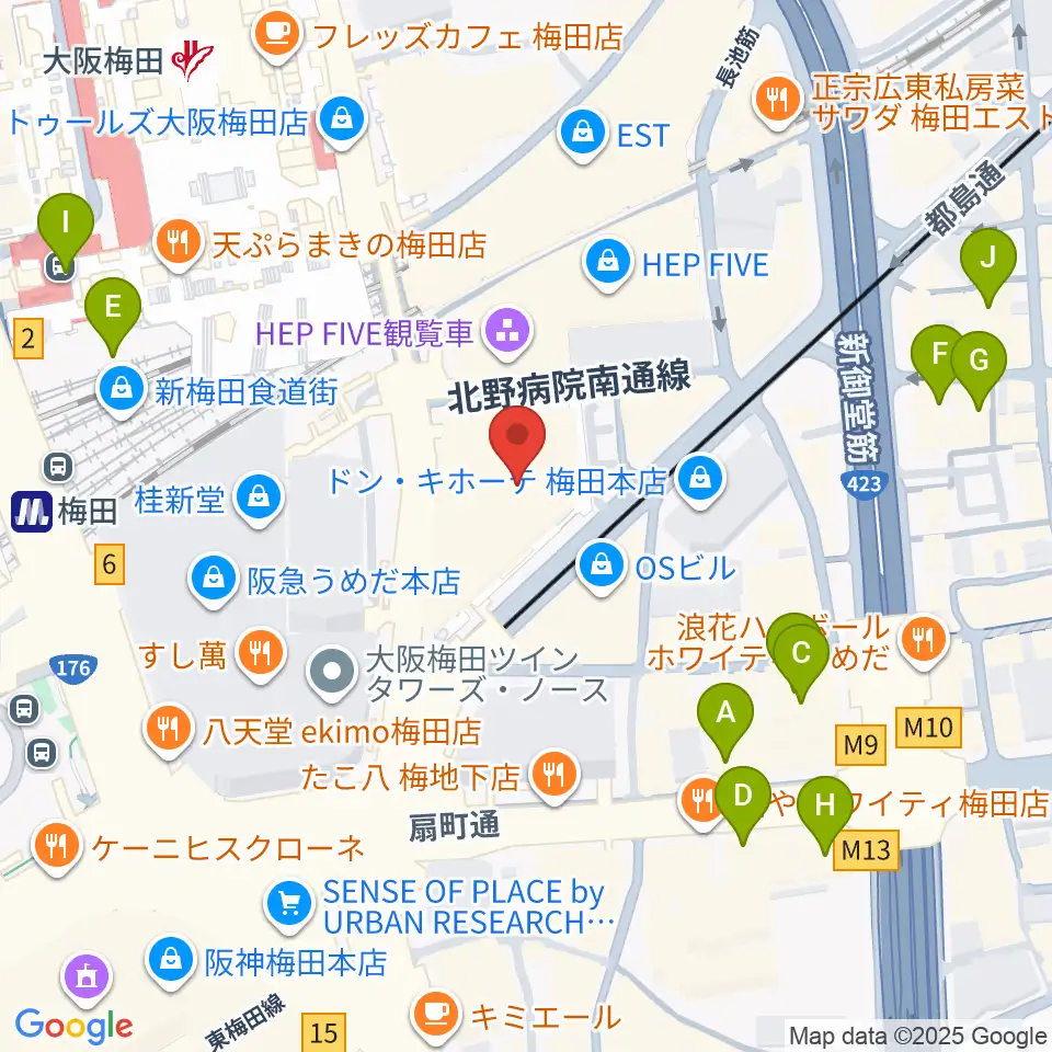 TOHOシネマズ梅田周辺のホテル一覧地図