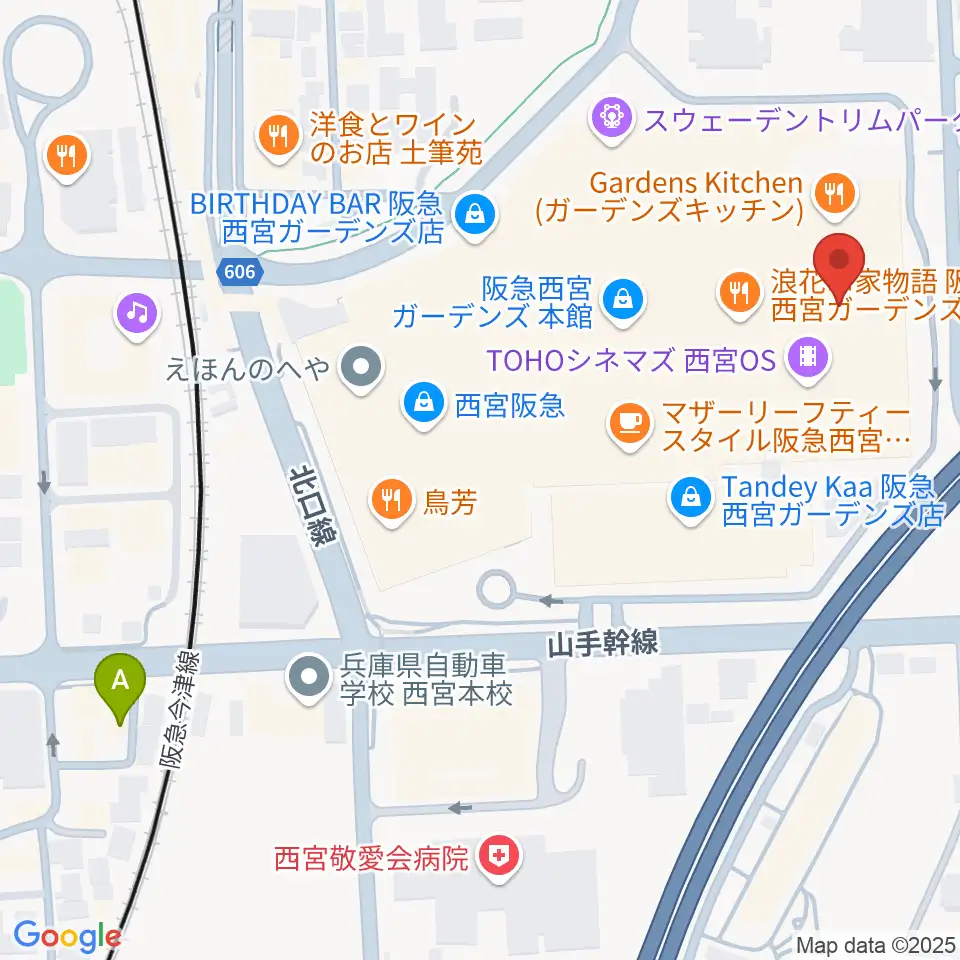 TOHOシネマズ西宮OS周辺のホテル一覧地図