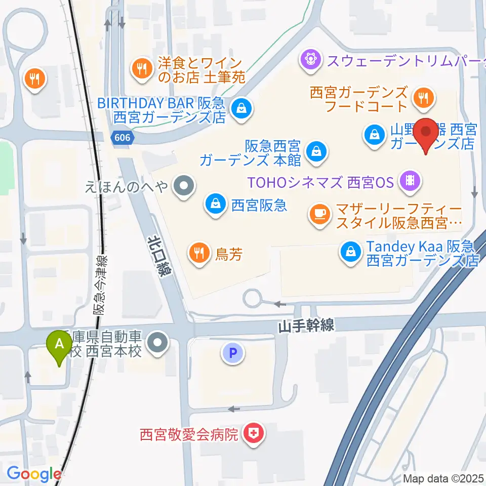 TOHOシネマズ西宮OS周辺のホテル一覧地図