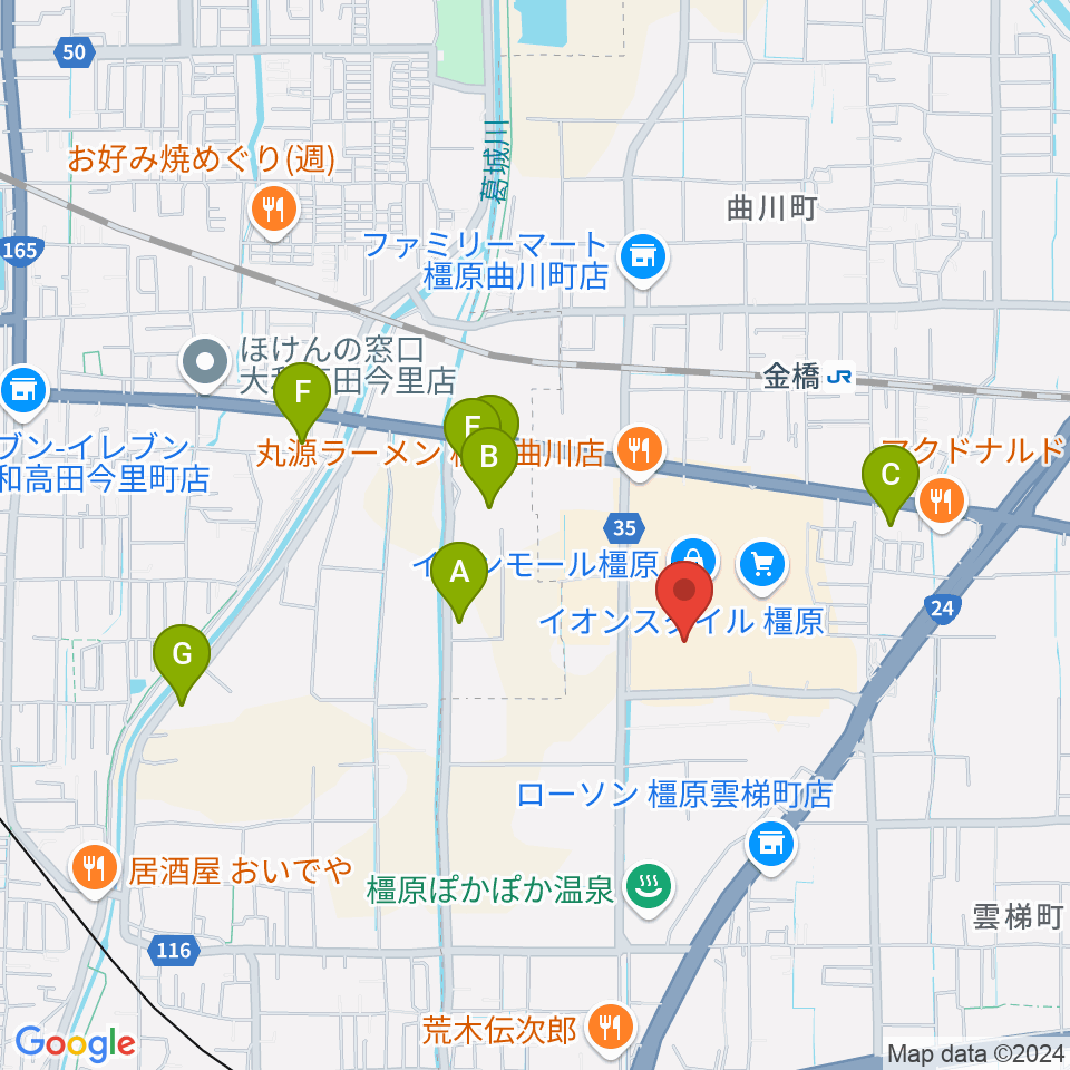 TOHOシネマズ橿原周辺のホテル一覧地図