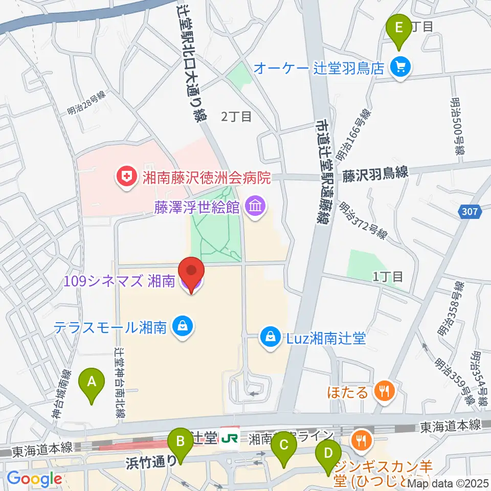 109シネマズ湘南周辺のホテル一覧地図