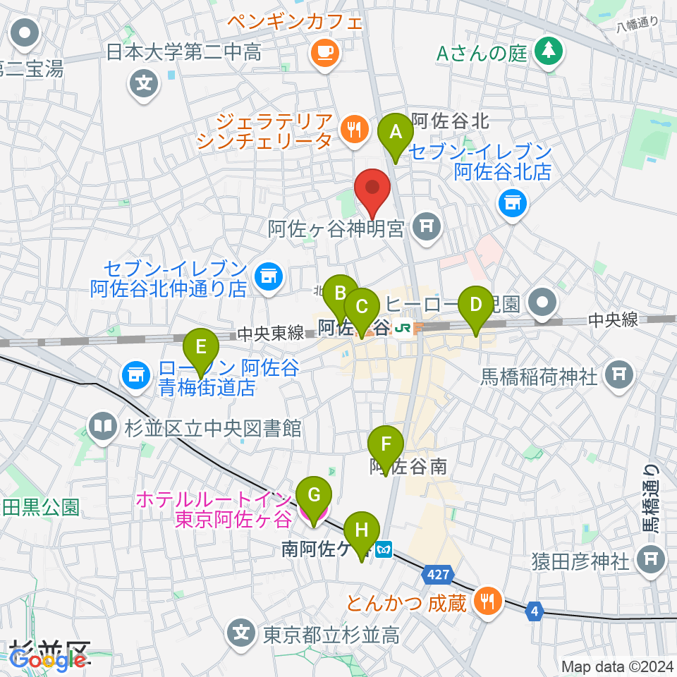 オントエンリズムストア周辺のホテル一覧地図