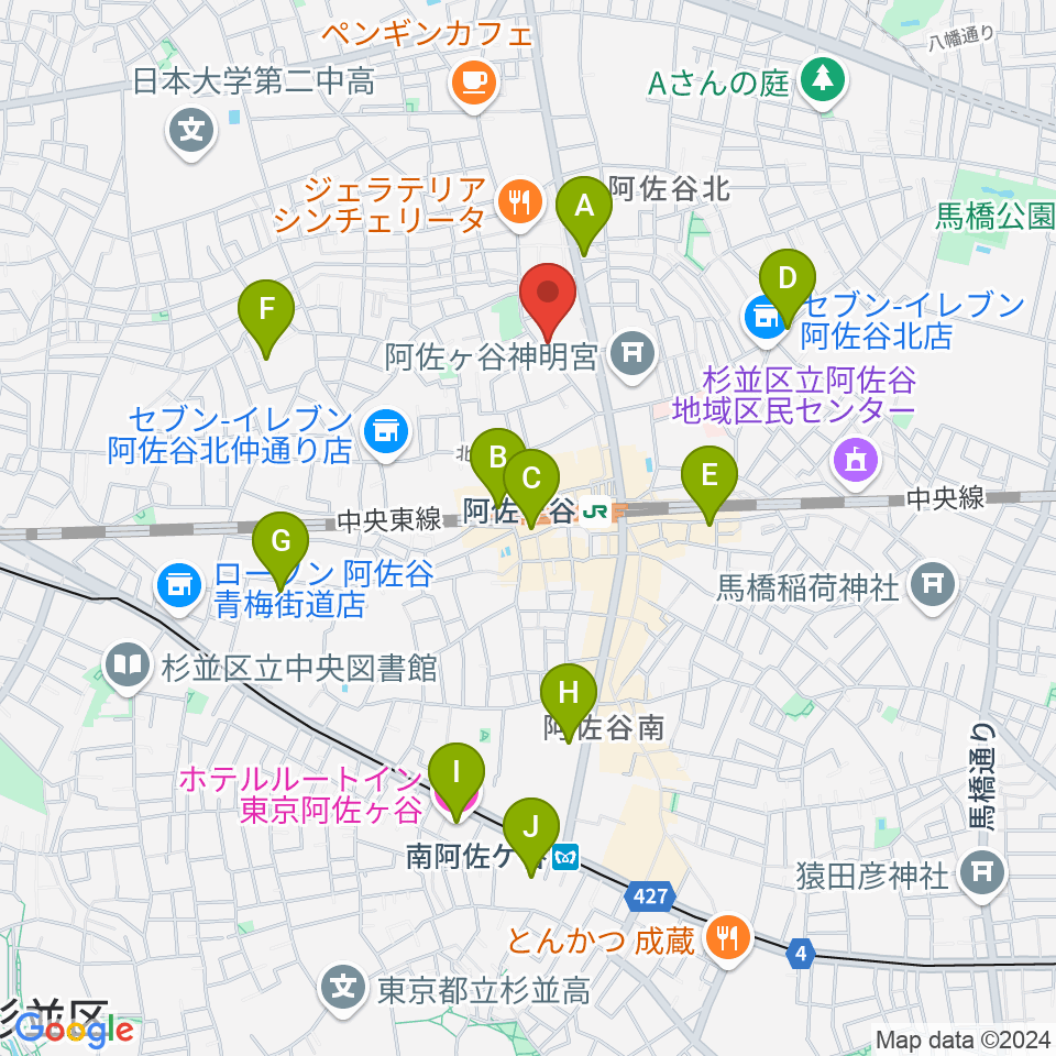 オントエンリズムストア周辺のホテル一覧地図