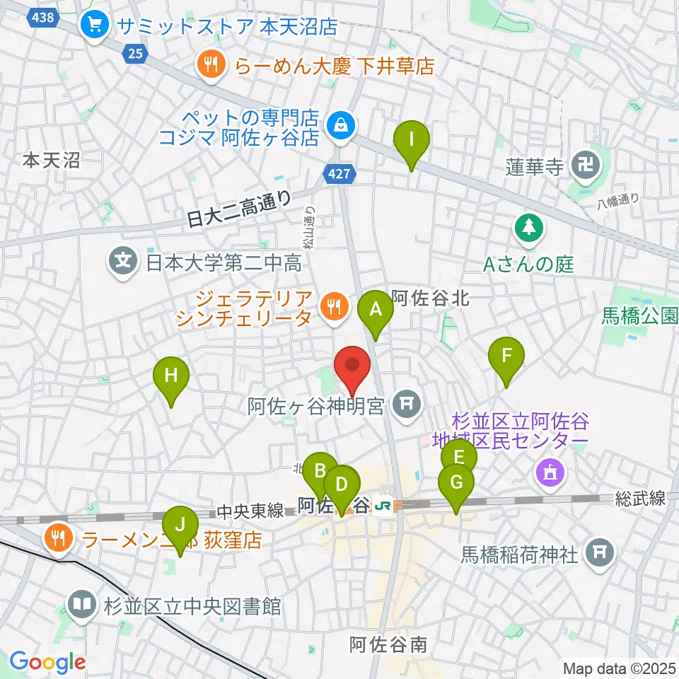 オントエンリズムストア周辺のホテル一覧地図